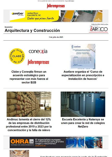 Newsletter Arquitectura y Construcción
