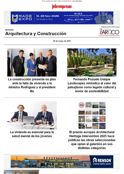 Newsletter Arquitectura y Construcción