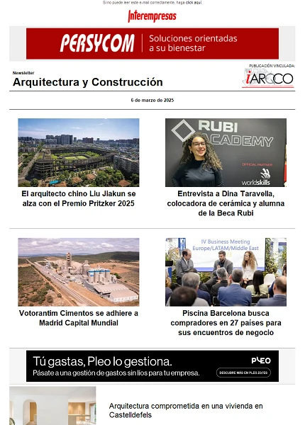 Newsletter Arquitectura y Construcción