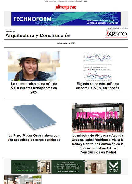 Newsletter Arquitectura y Construcción