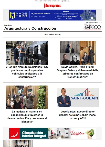 Newsletter Arquitectura y Construcción