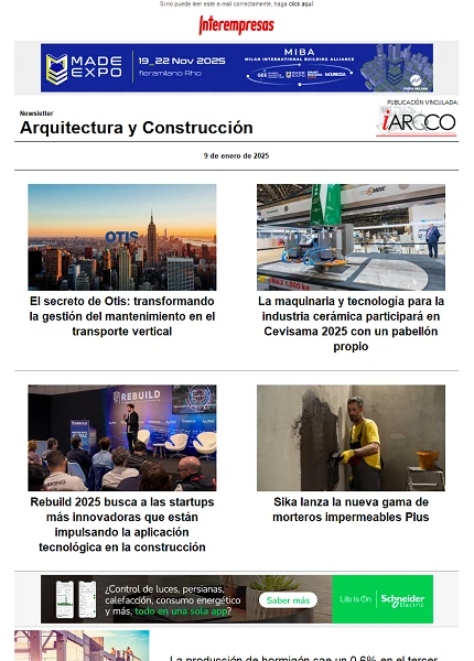 Newsletter Arquitectura y Construcción