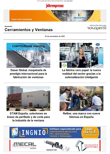 Newsletter Cerramientos y Ventanas