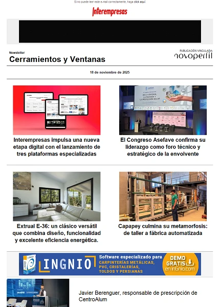 Newsletter Cerramientos y Ventanas