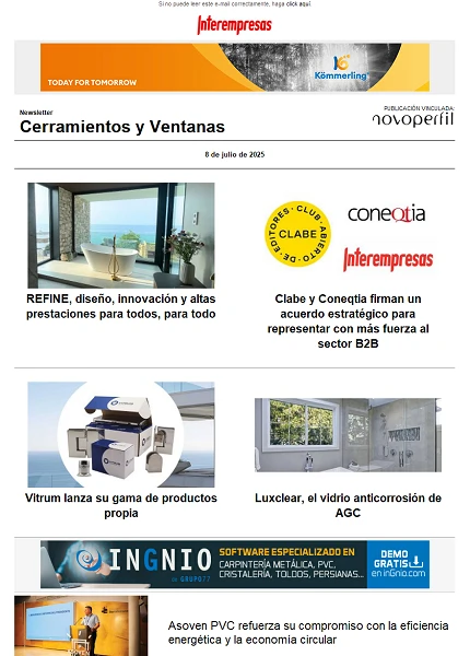 Newsletter Cerramientos y Ventanas