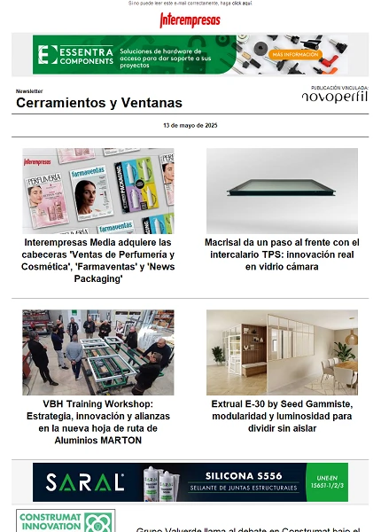 Newsletter Cerramientos y Ventanas