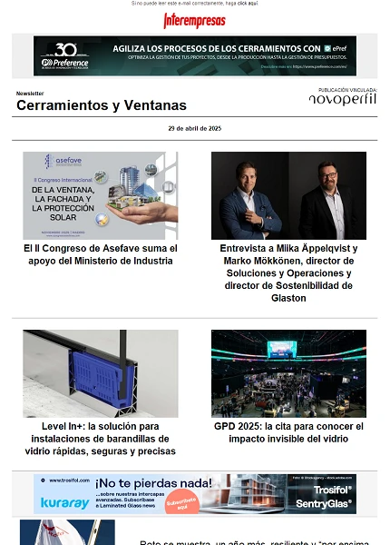 Newsletter Cerramientos y Ventanas