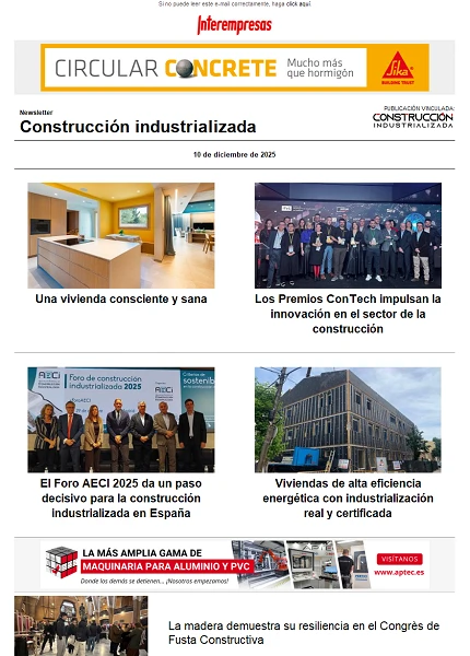 Newsletter Construcción industrializada Newsletter Construcción industrializada