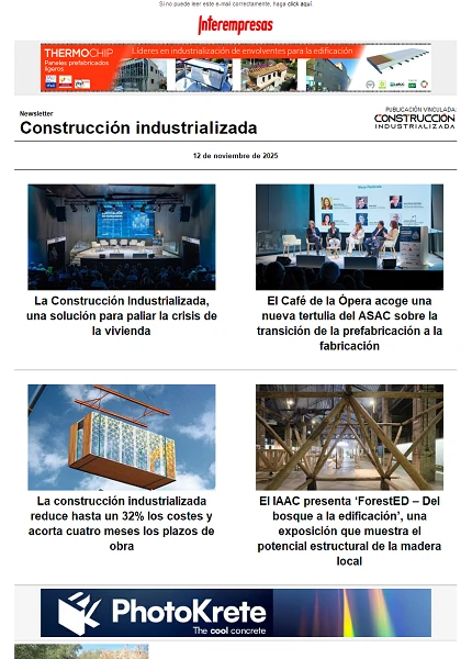 Newsletter Construcción industrializada