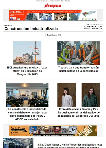 Newsletter Construcción industrializada