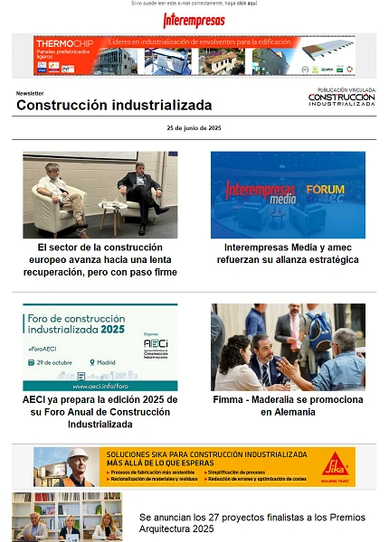 Newsletter Construcción industrializada