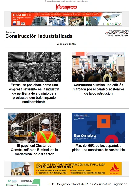 Newsletter Construcción industrializada