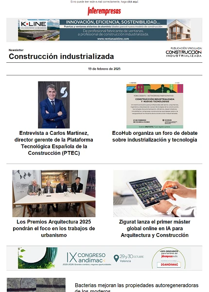 Newsletter Construcción industrializada