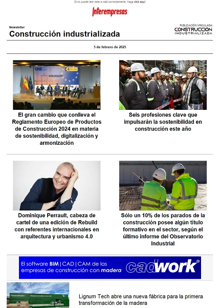 Newsletter Construcción industrializada