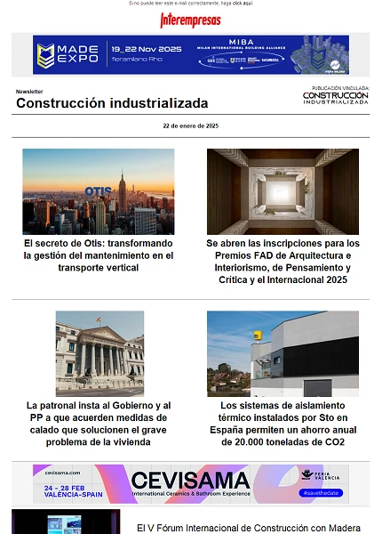 Newsletter Construcción industrializada