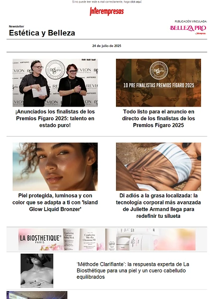 Newsletter Estética y Belleza