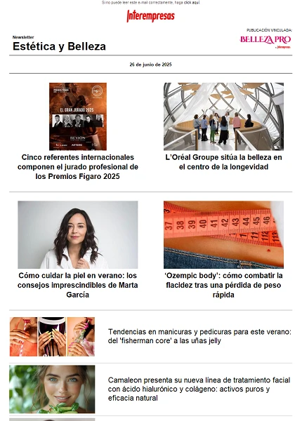 Newsletter Estética y Belleza