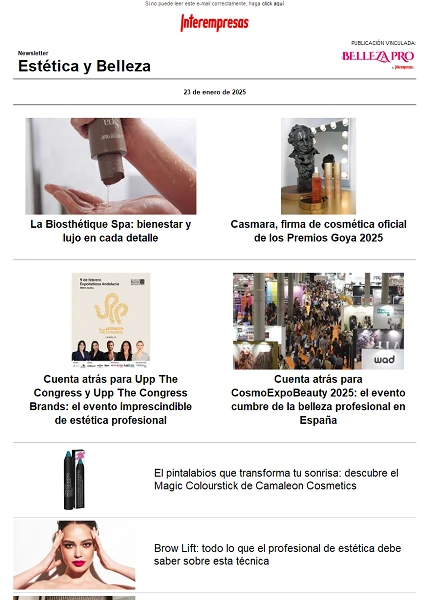 Newsletter Estética y Belleza