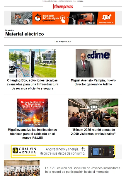 Newsletter Material eléctrico