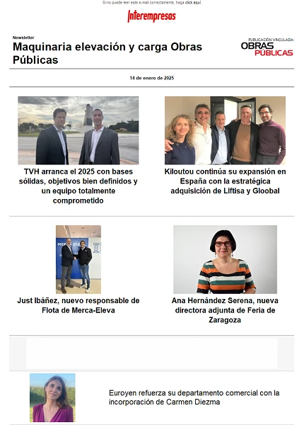 Newsletter Maquinaria elevación y carga Obras Públicas