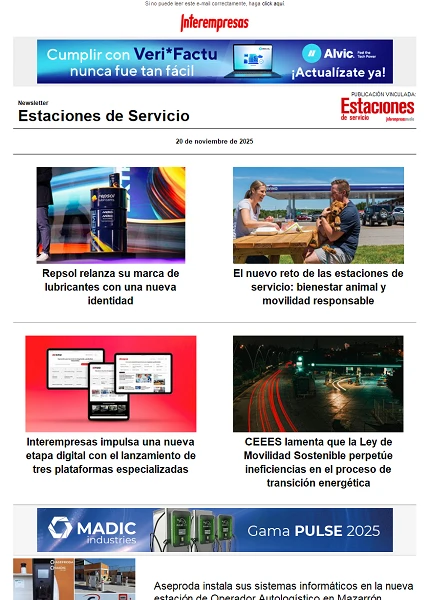 Newsletter Estaciones de Servicio