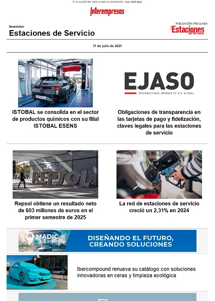 Newsletter Estaciones de Servicio