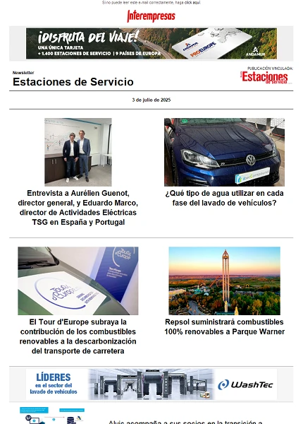 Newsletter Estaciones de Servicio