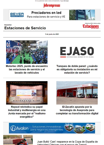 Newsletter Estaciones de Servicio