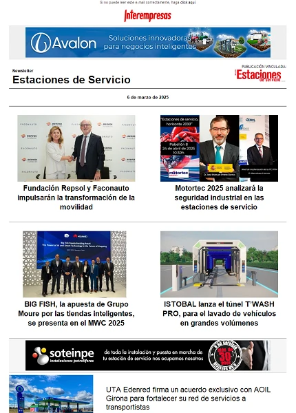 Newsletter Estaciones de Servicio