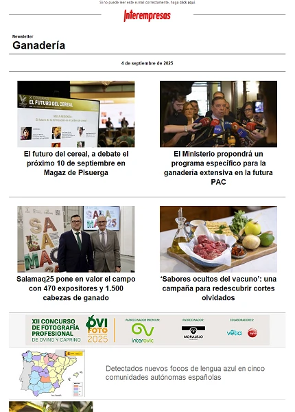 Newsletter Ganadería