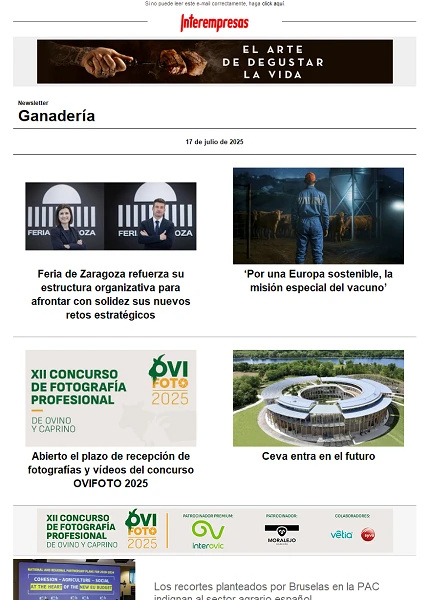 Newsletter Ganadería