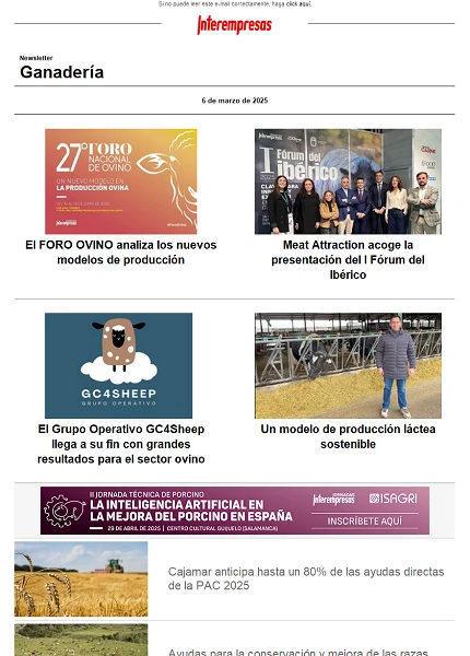 Newsletter Ganadería