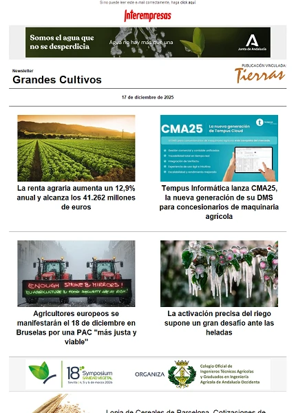 Newsletter Grandes Cultivos Newsletter Grandes Cultivos