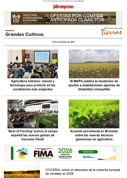 Newsletter Grandes Cultivos Newsletter Grandes Cultivos