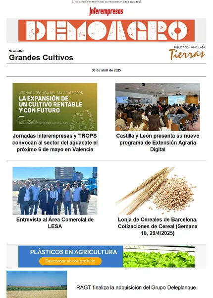 Newsletter Grandes Cultivos
