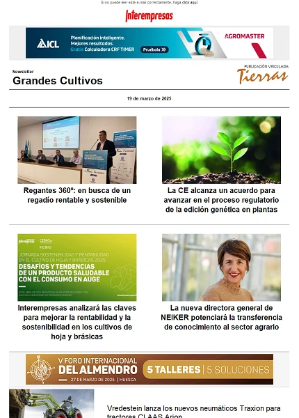 Newsletter Grandes Cultivos