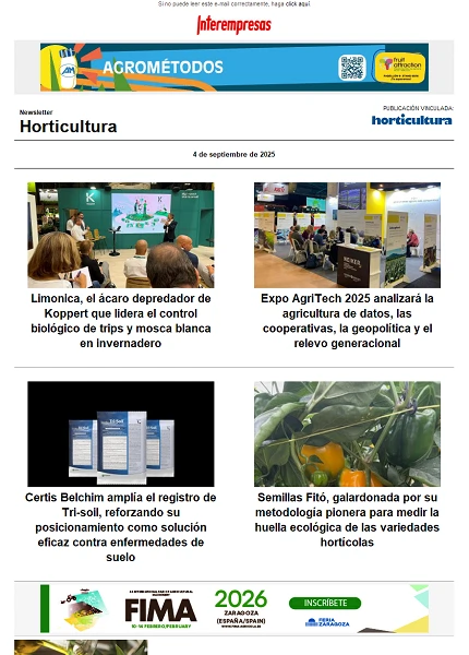 Newsletter Horticultura