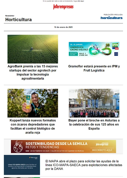 Newsletter Horticultura