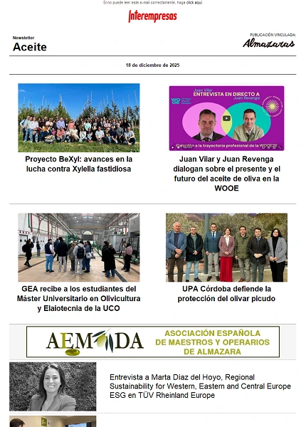 Newsletter Aceite