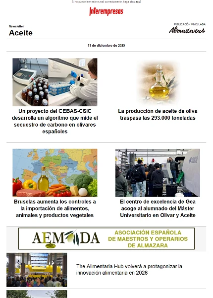 Newsletter Aceite Newsletter Aceite