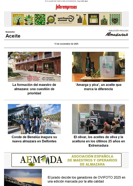 Newsletter Aceite Newsletter Aceite