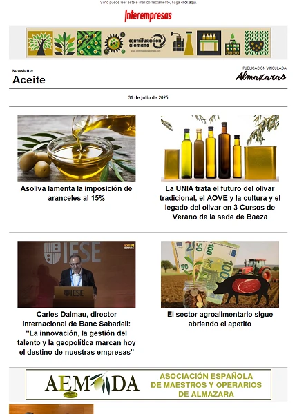 Newsletter Aceite
