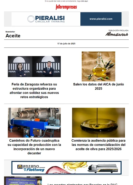 Newsletter Aceite