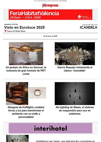 Newsletter Iluminación