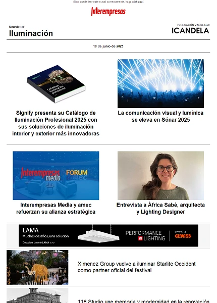 Newsletter Iluminación