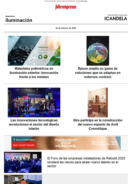 Newsletter Iluminación