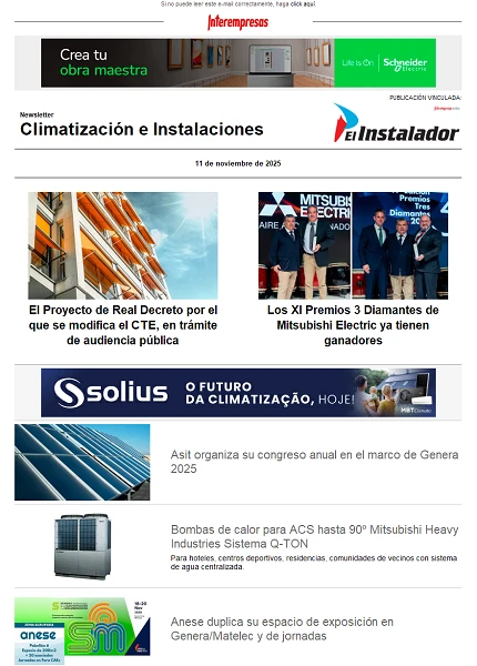 Newsletter Climatización e Instalaciones Newsletter Climatización e Instalaciones