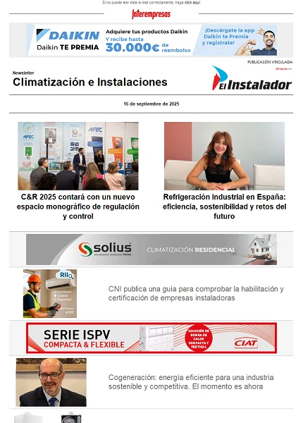 Newsletter Climatización e Instalaciones