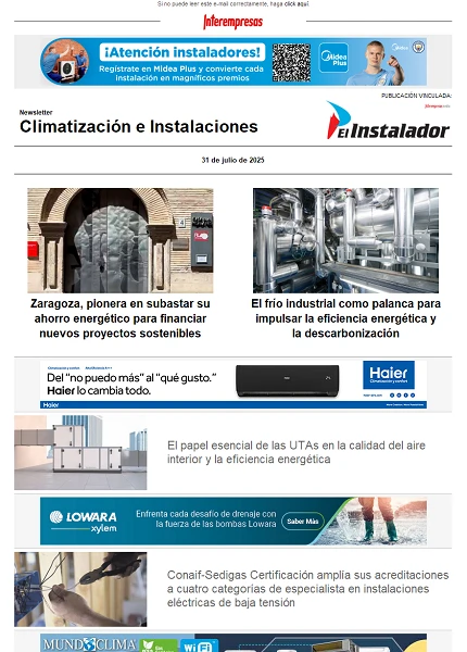 Newsletter Climatización e Instalaciones