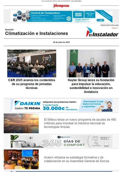 Newsletter Climatización e Instalaciones